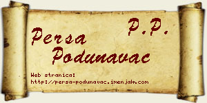 Persa Podunavac vizit kartica